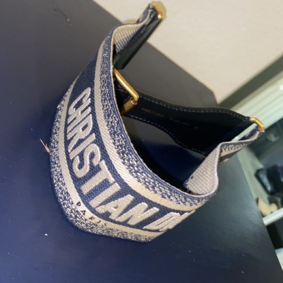 CHRISTIAN DIOR Canvas Embroidered Belt - Picture 3 of 9